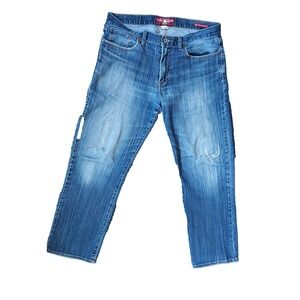 Lucky Brand‎ Jeans Men's Size 36 X 30  361 Vintage Straight Stretch Distressed